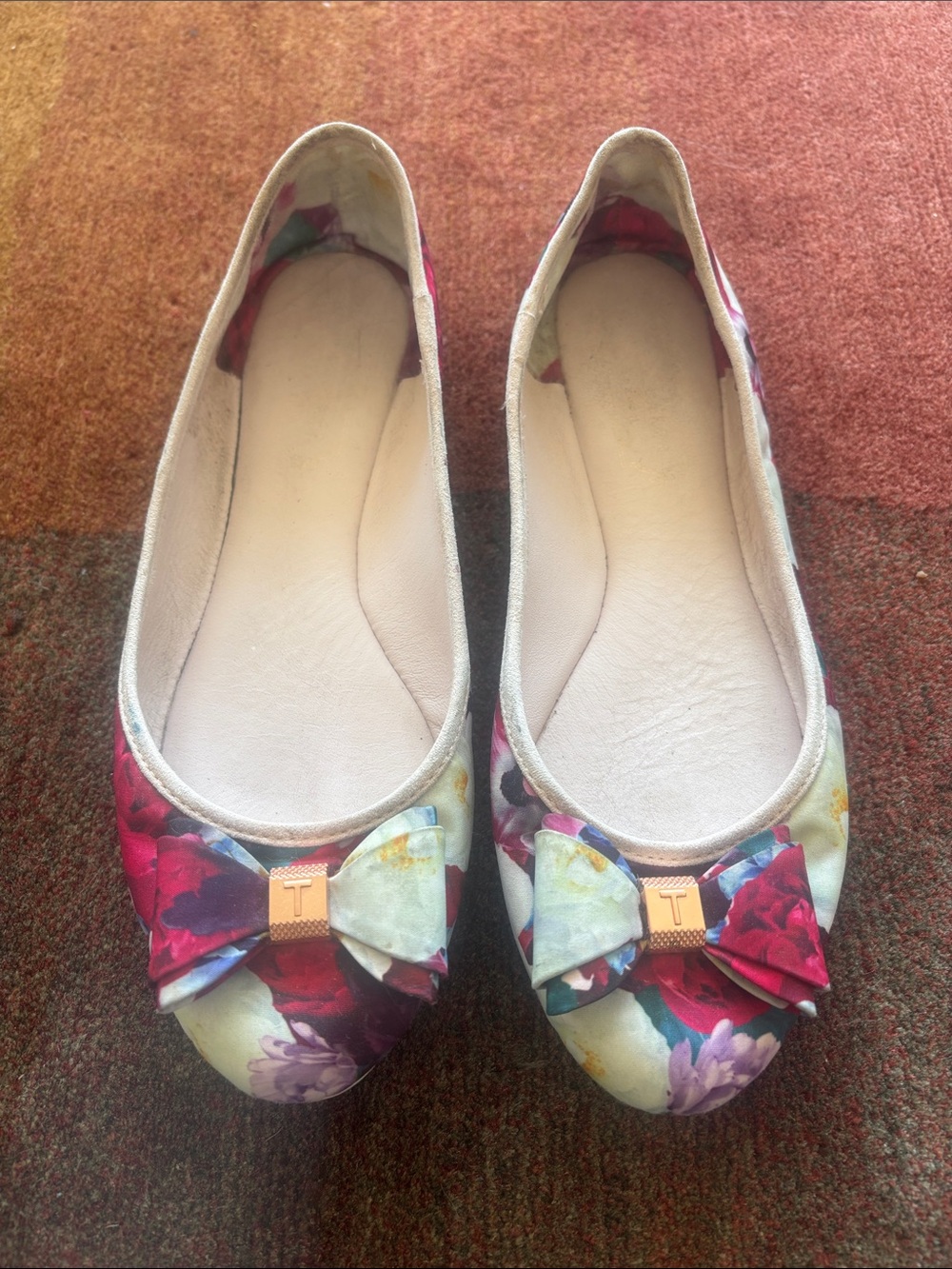 Ted Baker London Bayna Floral Ballet Flats - Size US 7/EU 37